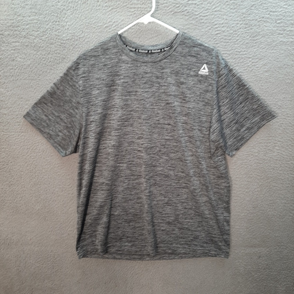 Reebok Shirt Adult Large Gray Heather‎ Performance Crewneck Jogging Gym Sports